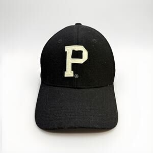 Portland Gear Mens Black “P” Oregon Map Wool Blend Leather Strapback Hat Cap